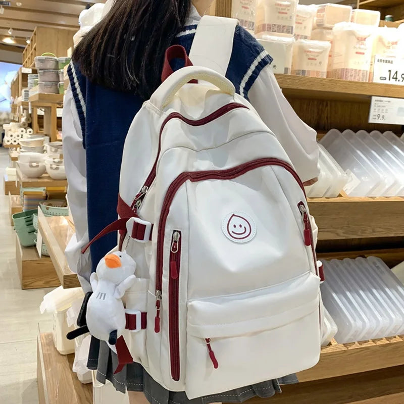 Smiley Waterproof School Backpack