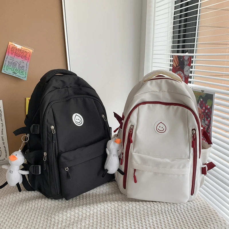 Smiley Waterproof School Backpack