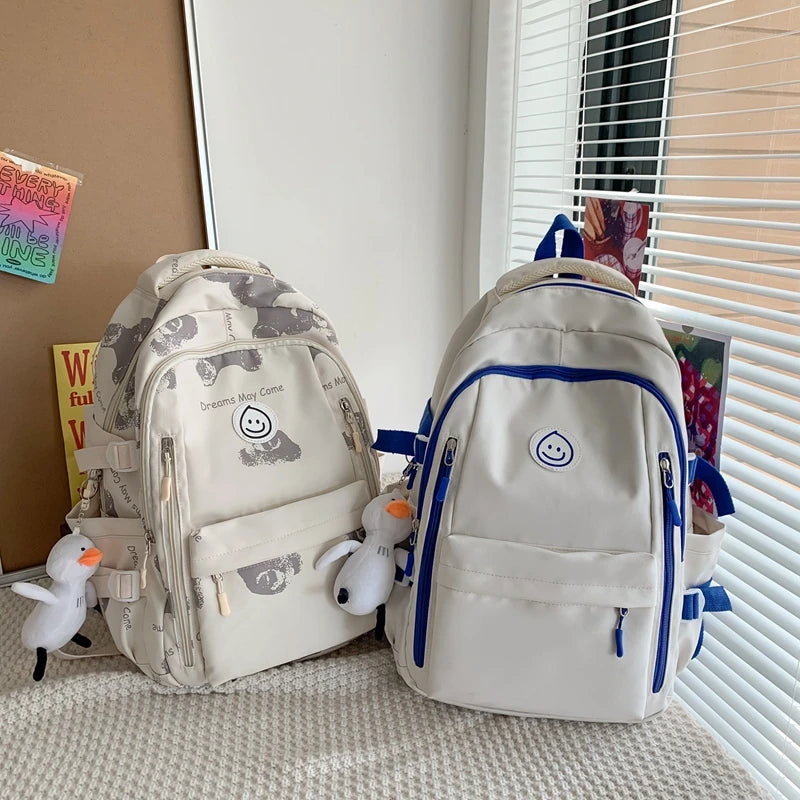 Smiley Waterproof School Backpack