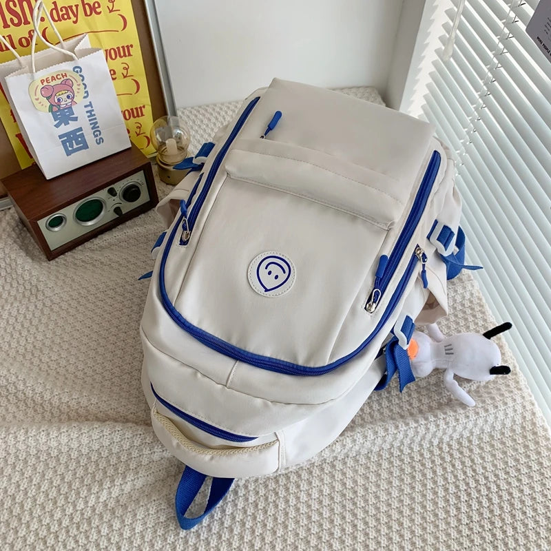 Smiley Waterproof School Backpack