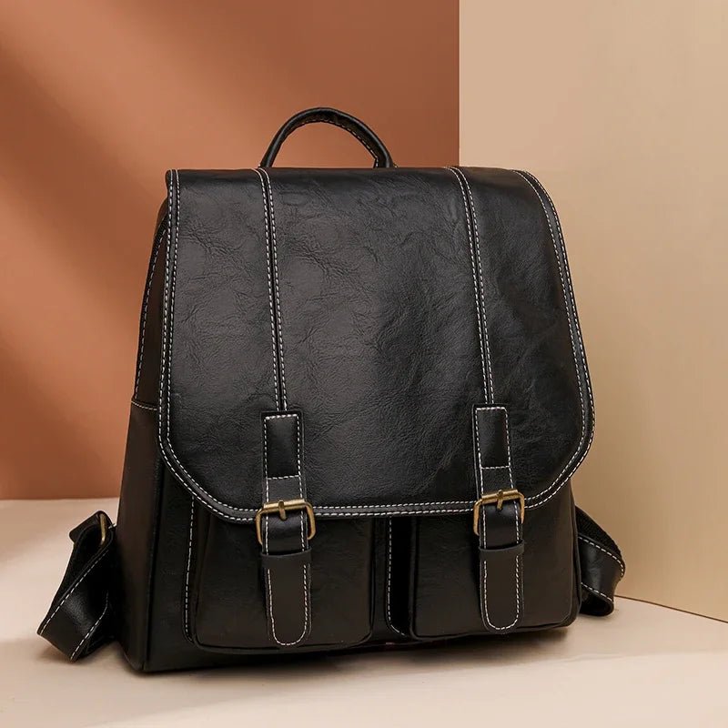 Soft Faux Leather Vintage Backpack - More than a backpack
