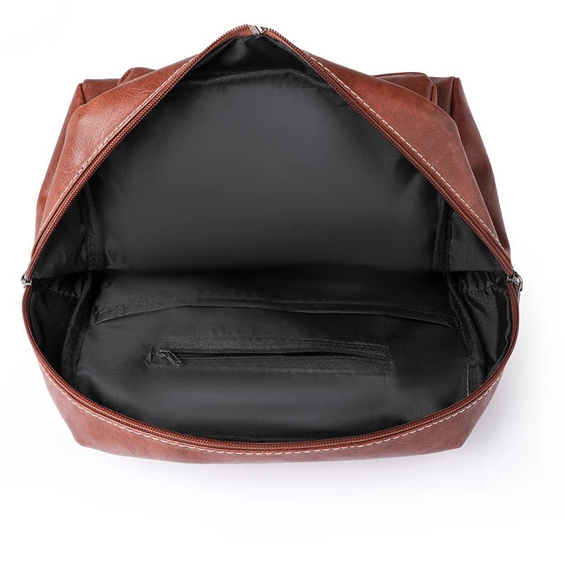 Soft Faux Leather Vintage Backpack - More than a backpack
