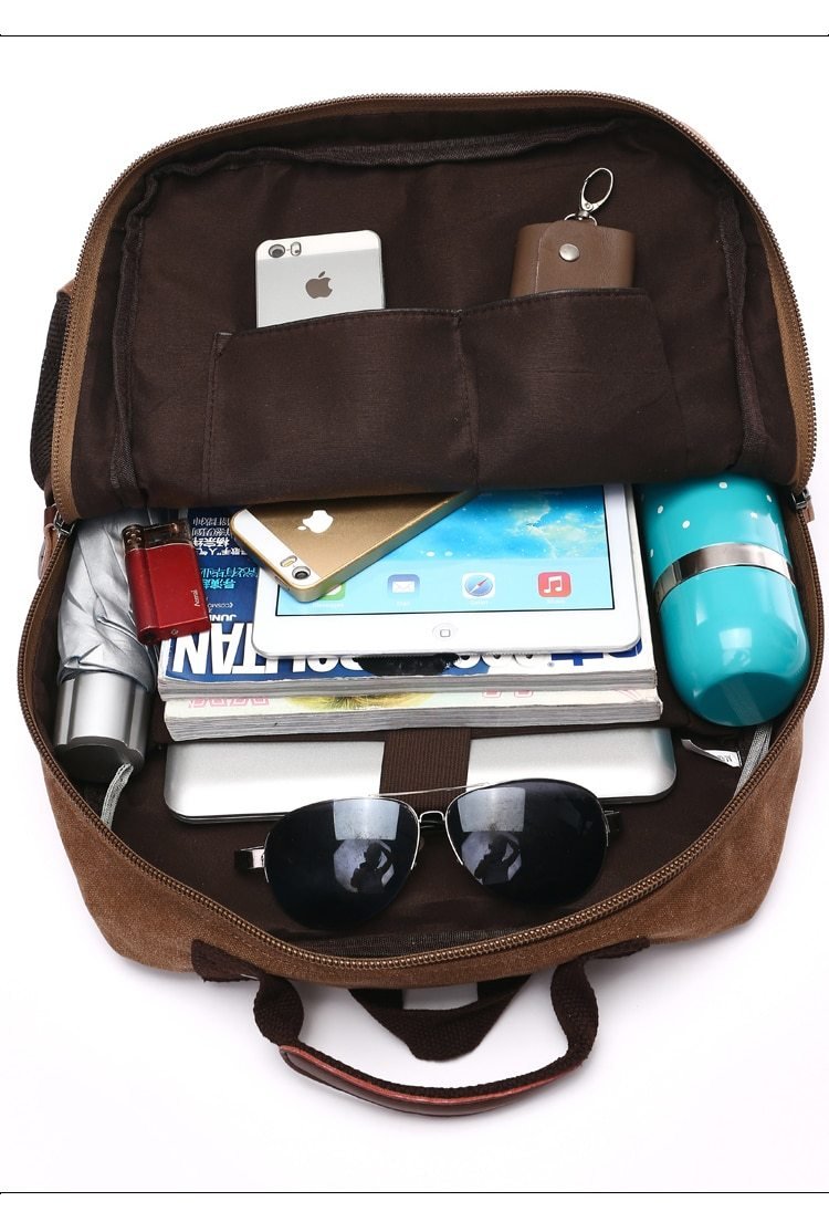 Large Canvas Laptop Backpack - More than a backpack