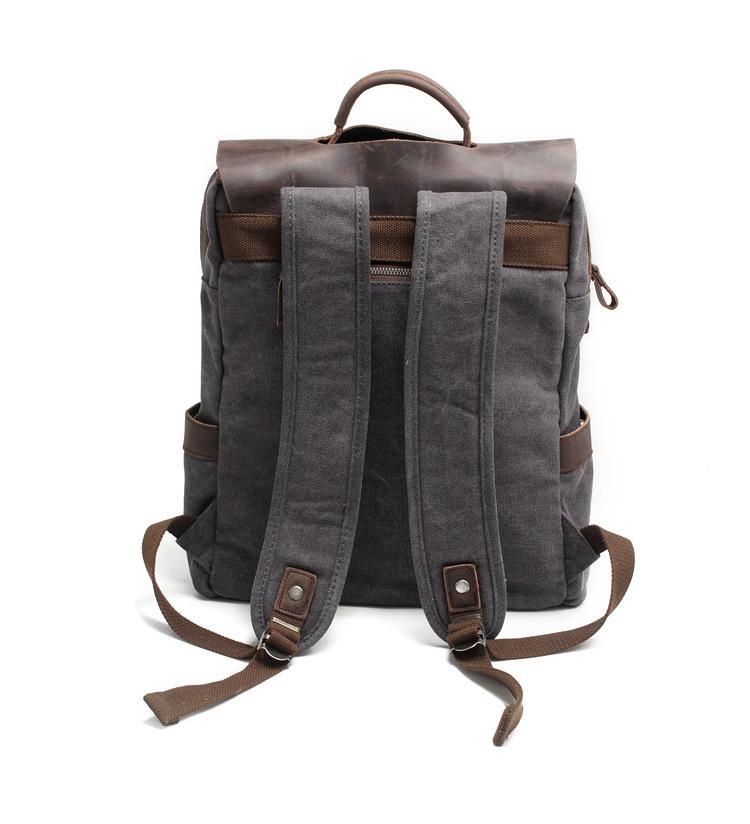 Vintage Leather & Canvas Backpack - More than a backpack