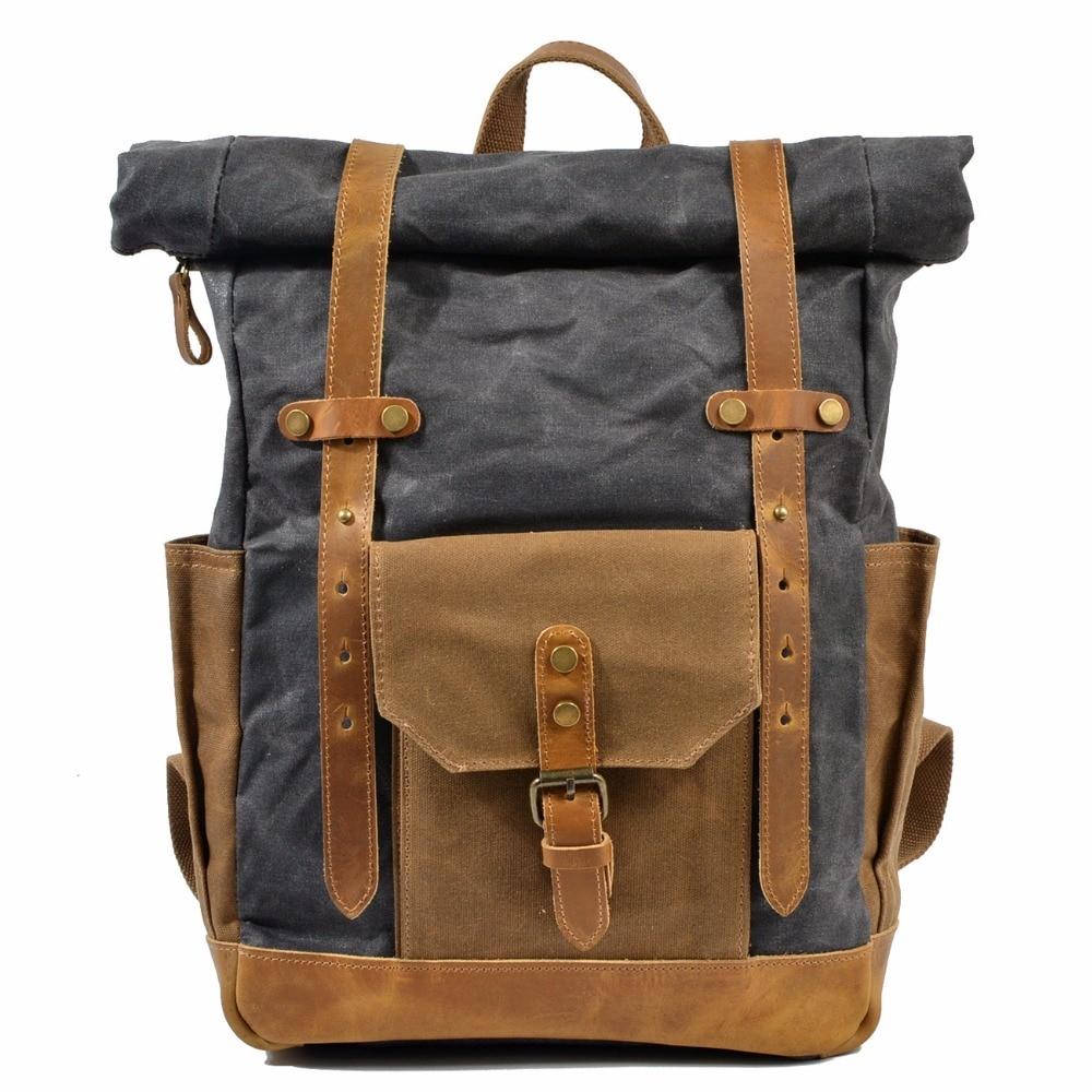 Men's Roll Top Computer Pocket Backpack - Men's Backpacks - New In