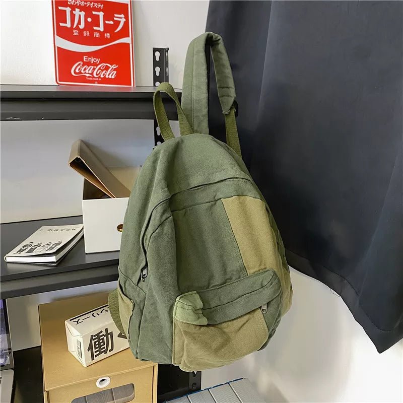 Panelled Canvas School Backpack - More than a backpack